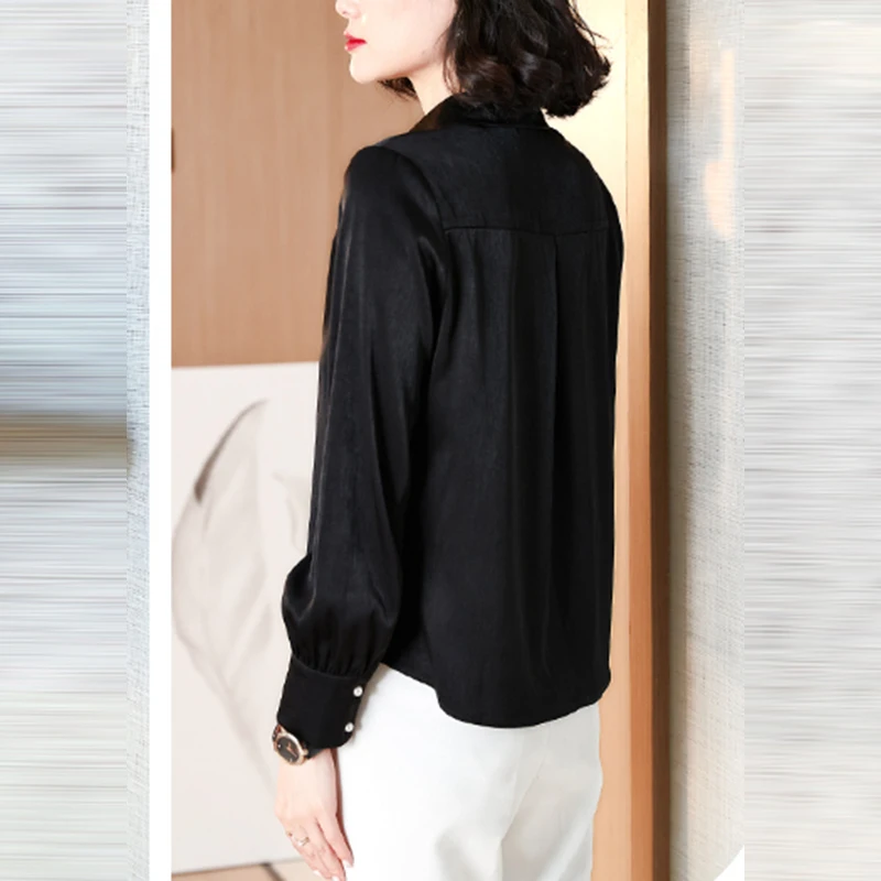 Блузка женская с цветочной вышивкой весна-осень 2022 | Женская одежда