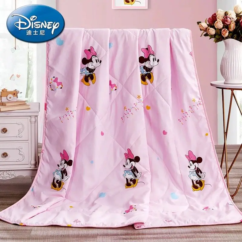 Розовое стеганое одеяло с Минни Маус тонкое для девочек украшение спальни летнее