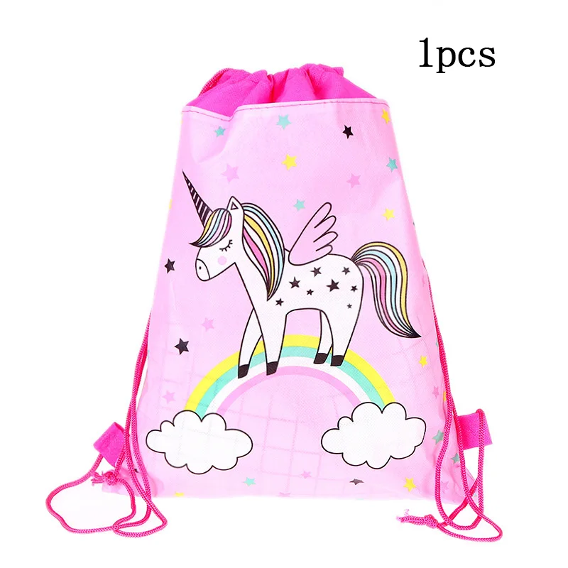 draw bag4 X 1pcs 10 шт./лот, одноразовые чашки/тарелки в виде цветов единорога, вечерние принадлежности в виде единорога, декор для дня рождения, одноразовая посуда для детского душа - Цвет: draw bag4 X 1pcs