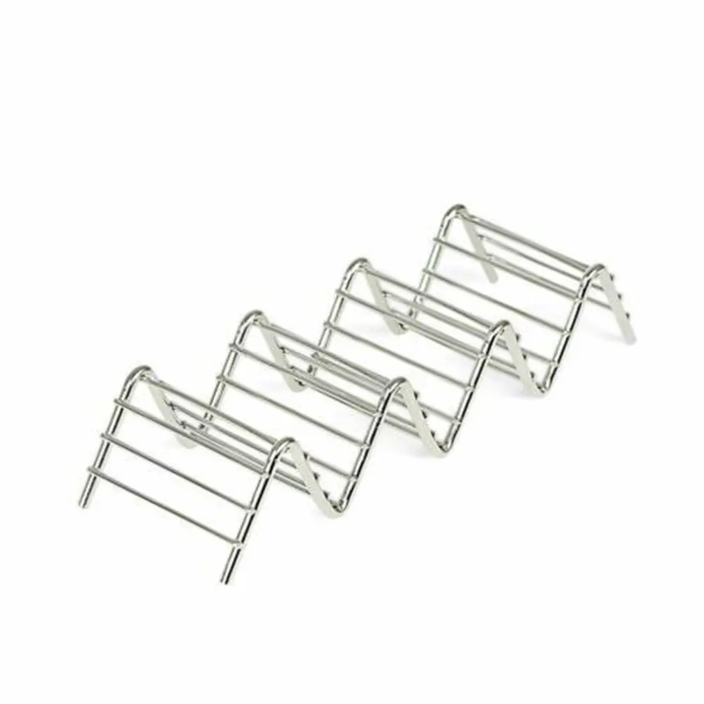 Три/четыре сетки Мексиканская Taco стойка для пиццы из нержавеющей стали полка