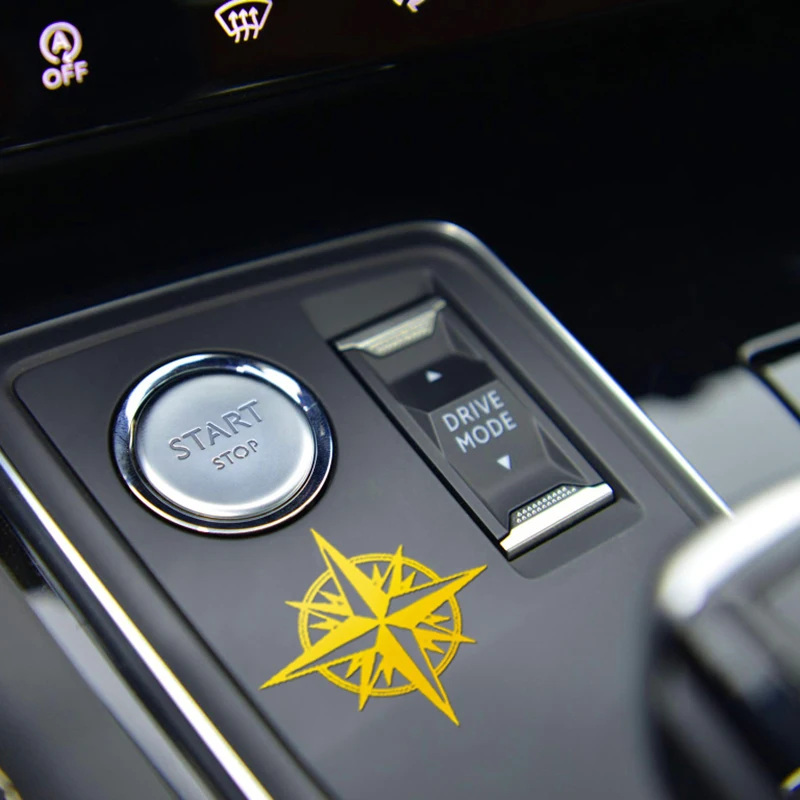 

3D metal nickel Compass Travel Wanderlust Direction car Stickers for mobile phone Motorcycle Decoration Decals Car Styling