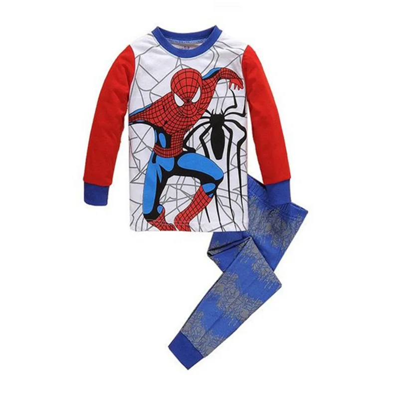 Детская Хлопковая пижама с человеком-пауком маскарадный костюм Человека-паука