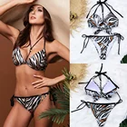 Женский сексуальный комплект бикини, купальник из двух частей с пуш-ап, сексуальный треугольный комплект бикини Летний Пляжный Купальник, размера плюс