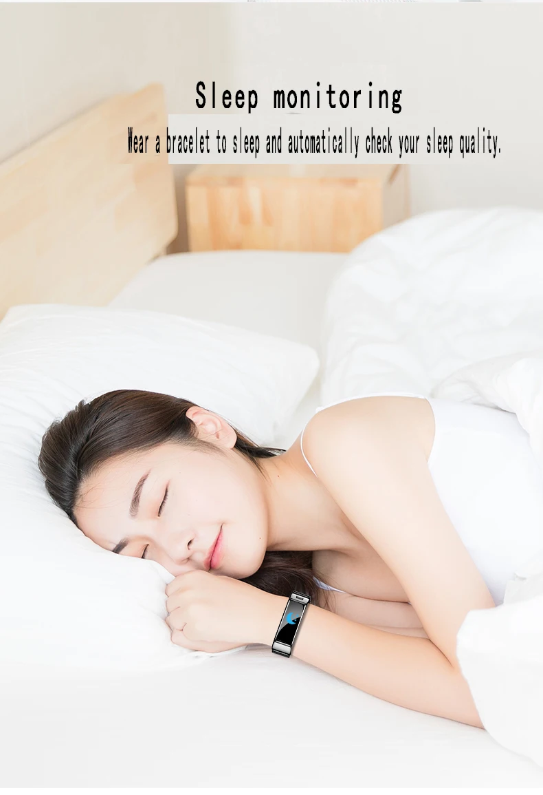 B6 Bluetooth earphone smart headset watch with microphone Smart Bracelet Waterproof touch screen Watch Band Alarm Clock