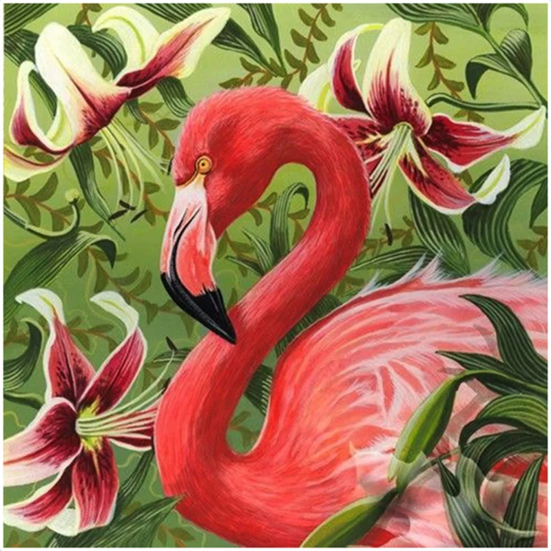 100% Полный 5D Diy Daimond картина &quotфламинго&quot 3D Алмазная круглые стразы Бриллиантовая