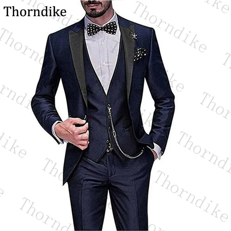 Thorndike итальянский красочный классический фиолетовый смокинг платье для жениха