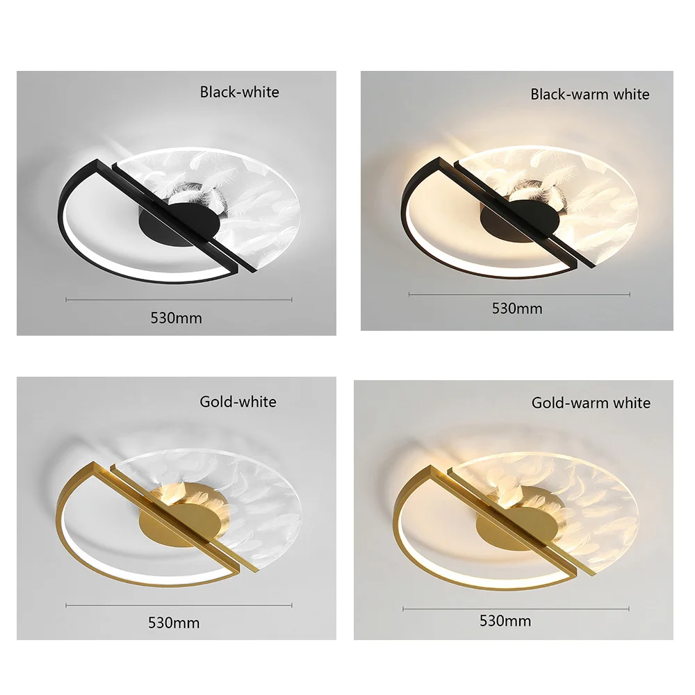 

Indoor feather led chandelier light black or gold modern pendant chandelier lamp popular new arrived room home lighting