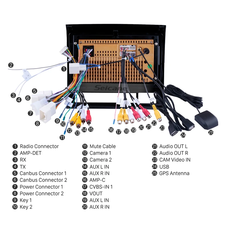 Seicane Android 10 0 GPS навигация 9-дюймовый автомобильный стерео радио для 2005-2013 TOYOTA