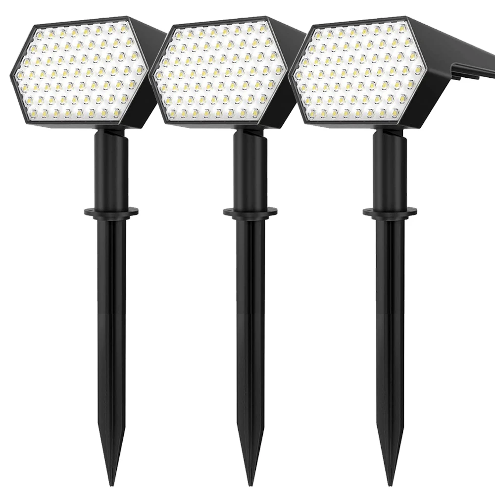 

LED Solar Lights Outdoor Waterproof Solar Powered Landscape Spotlights 2-in-1 Wall Lamp Auto On/Off for Patio Garden Decoration