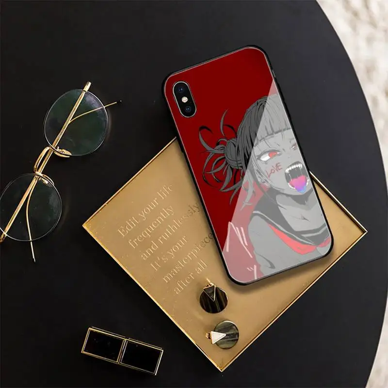 

My Hero Academia Himiko Toga Phone Case For Iphone 11 Pro XR XS MAX 8 X 7 6S 6 Plus Tempered Glass Cove Fundas