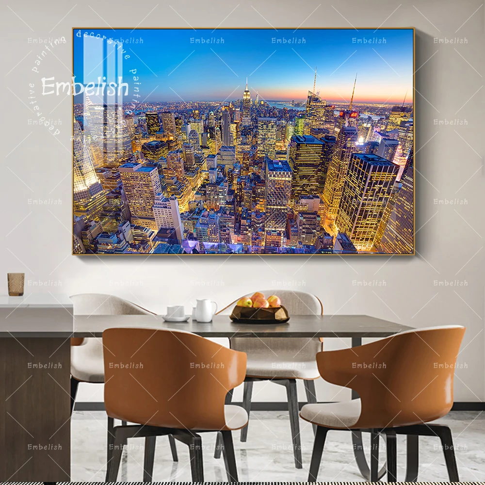 

1 Pieces Manhattan New York City Downtown Landscape HD Print Canvas Painting For Living Room Wall Art Pictures Home Decor Poster