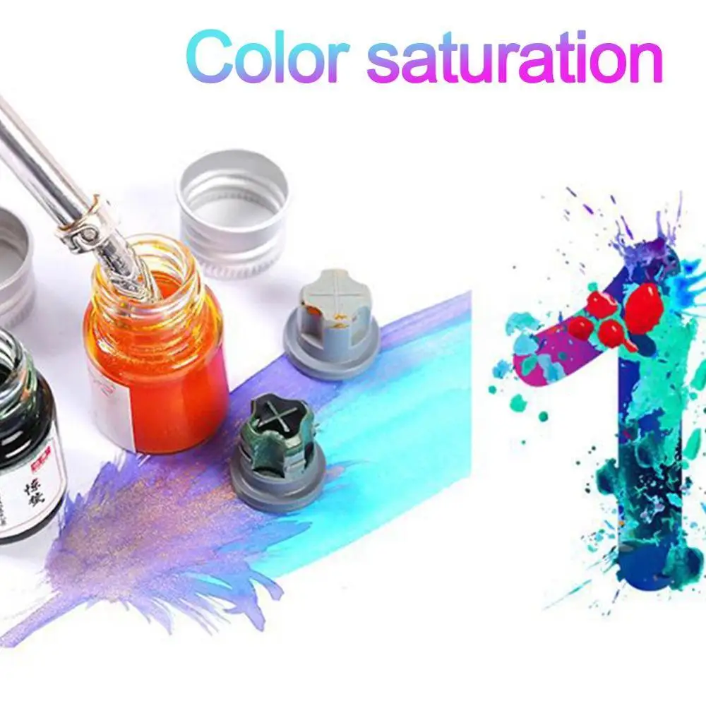 5 мл цветные чернила перьевая ручка Стекло бутылки и напылением золотистого