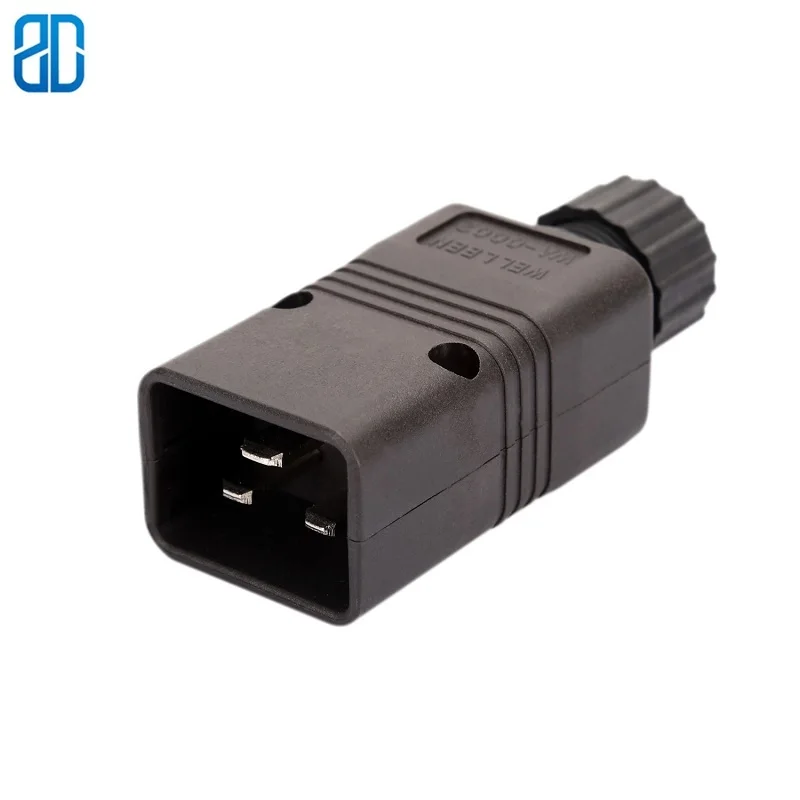 Штепсельная вилка переменного тока IEC 320 C20 штепсельная EN 60320 16A 250 В 20A/125 для