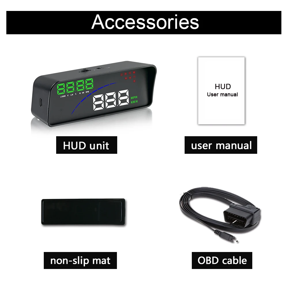 HUD OBD красочные HD Smart Head Up многофункциональный дисплей скорость RPM расход топлива