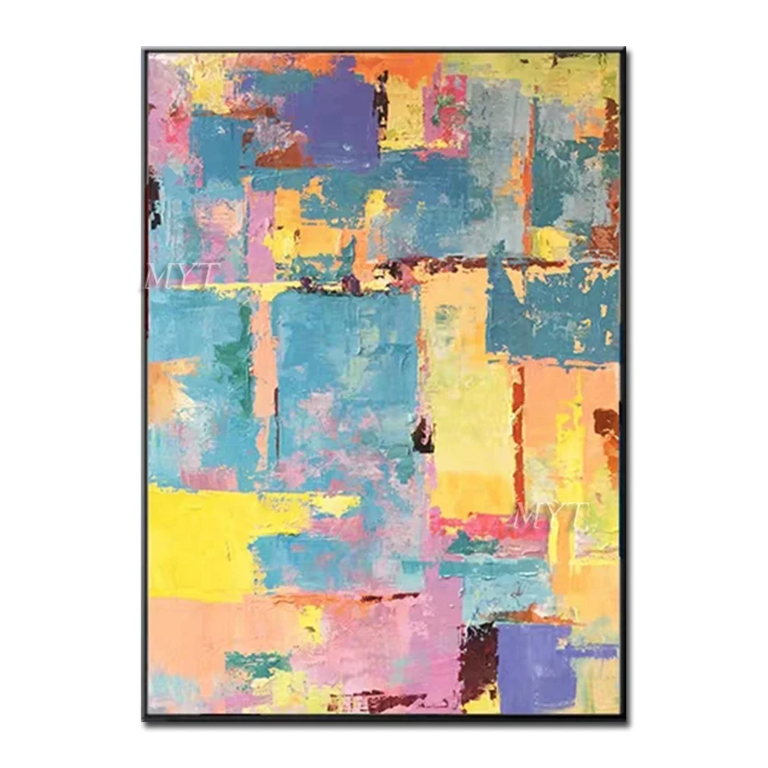 

Profusion Of Colour Abstract Oil Painting Wall Art Home Decor Picture Modern Oil Painting On Canvas 100% Handpainted No Framed