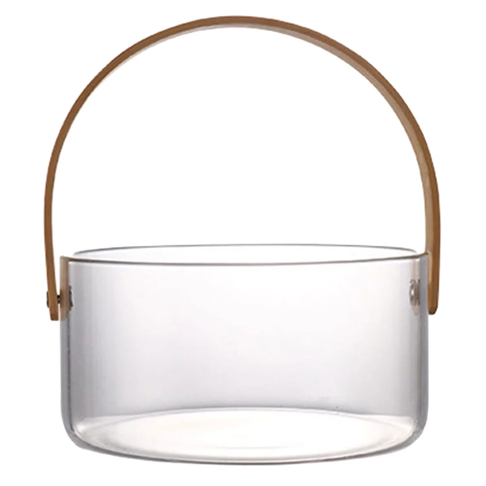 

1Pc Transparent Basket Desktop Storage Basket Portable Household Basket