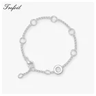 Цепочка из серебра 925 пробы и браслет из звеньев с круглой переноской для шармов, Новые Модные женские ювелирные изделия, модный подарок, базовая бижутерия