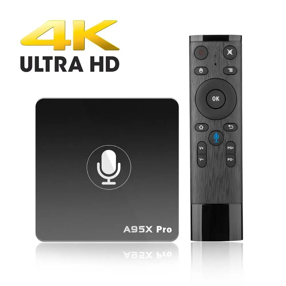 A95X Pro 2+ 16 Гб 4K HD Голосовое управление ТВ приставка медиаплеер для Android 7,1