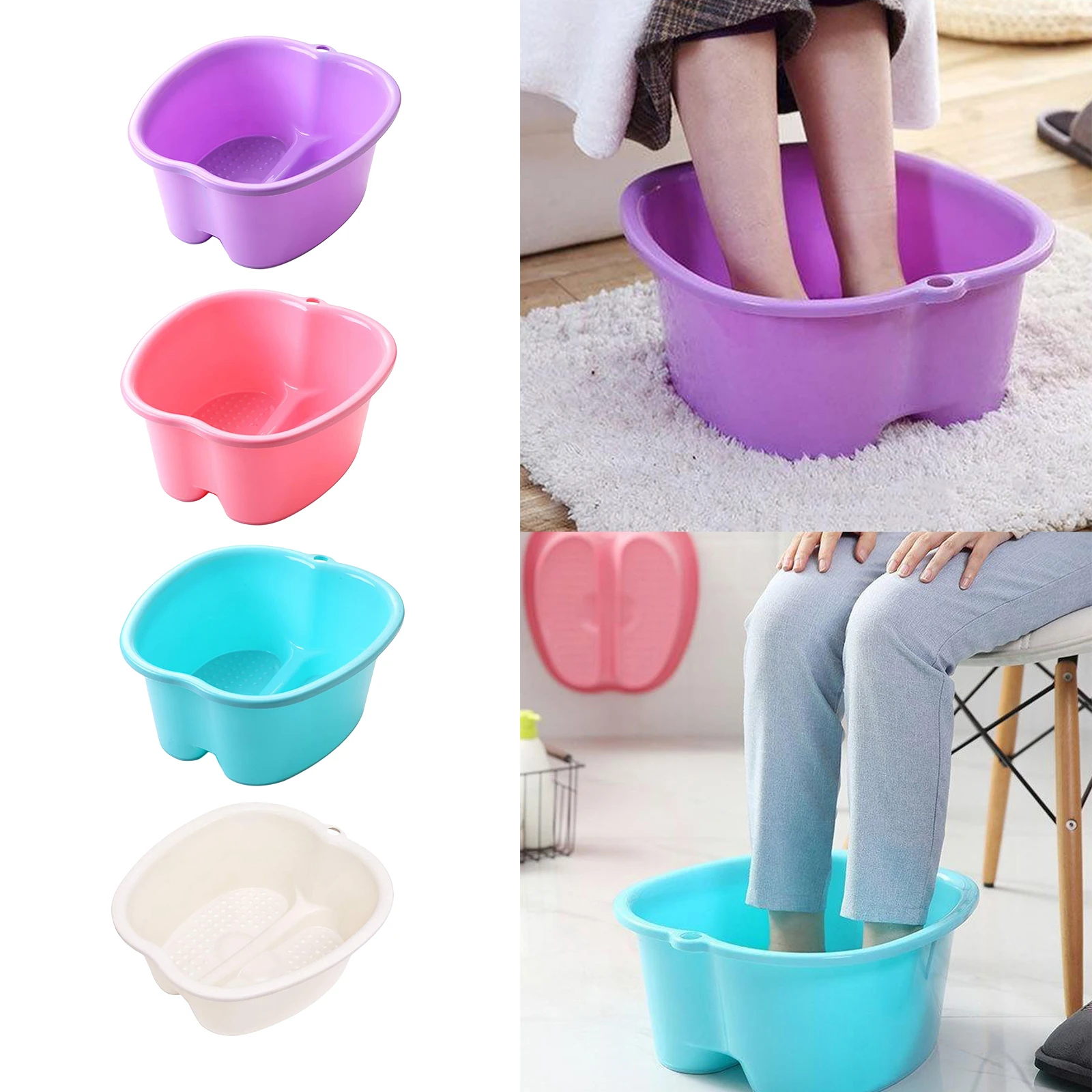 

Foot Soaking Bath Basin for Soaking Feet Pedicure and Massager Tub at Home Spa Treatment Callus, Fungus, Dead Skin Remover