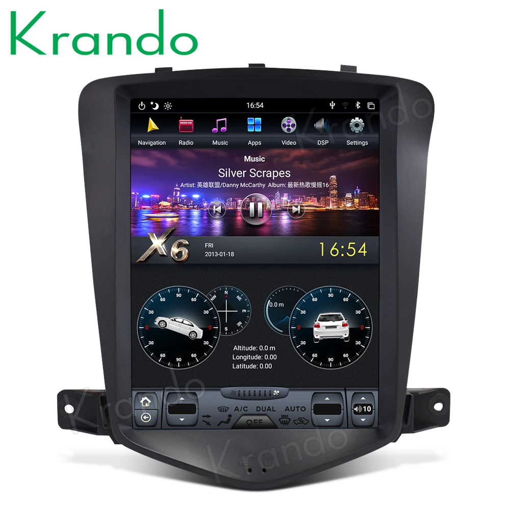 Krando Android 9 0 7 &quotТесла вертикальный экран автомобильный dvd gps аудио Радио система