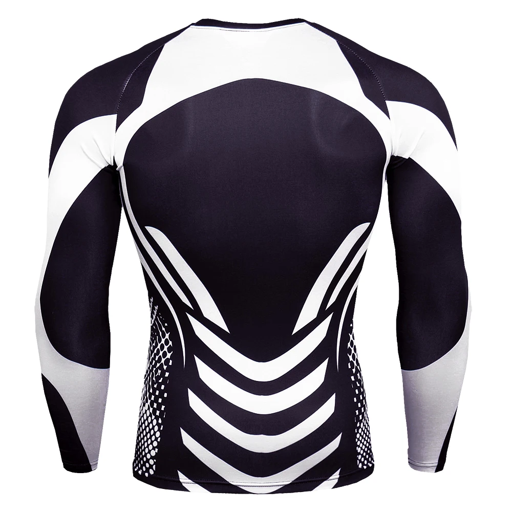 Для бега Спортивная обтягивающая футболка мужской спортивной компрессионной