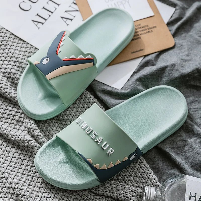 

Summer Cartoon Slides Men Women Slippers Cute Animal Crocodile Home Slip on Slide Sandals Men Shoes Bothe Flip Flops Zapatillas