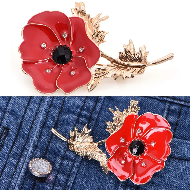 Красная Масляная картина цветок Брошь Принцесса Мемориал эмаль броши леди