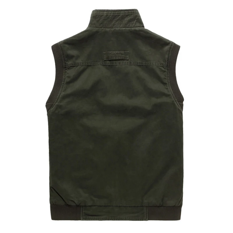 Жилет Мужской без рукавов повседневная куртка в стиле милитари с несколькими