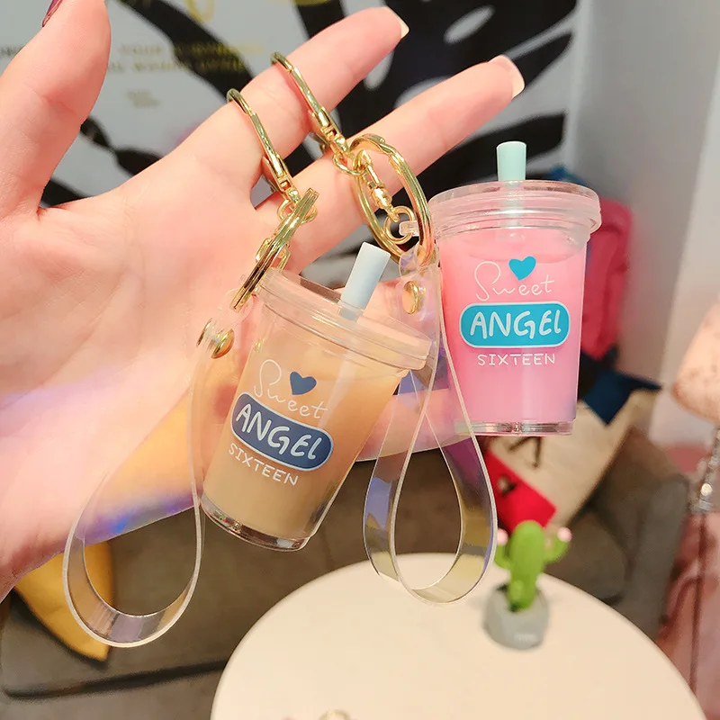 Креативный мини брелок для безалкогольных напитков молочный чай пузырьковый