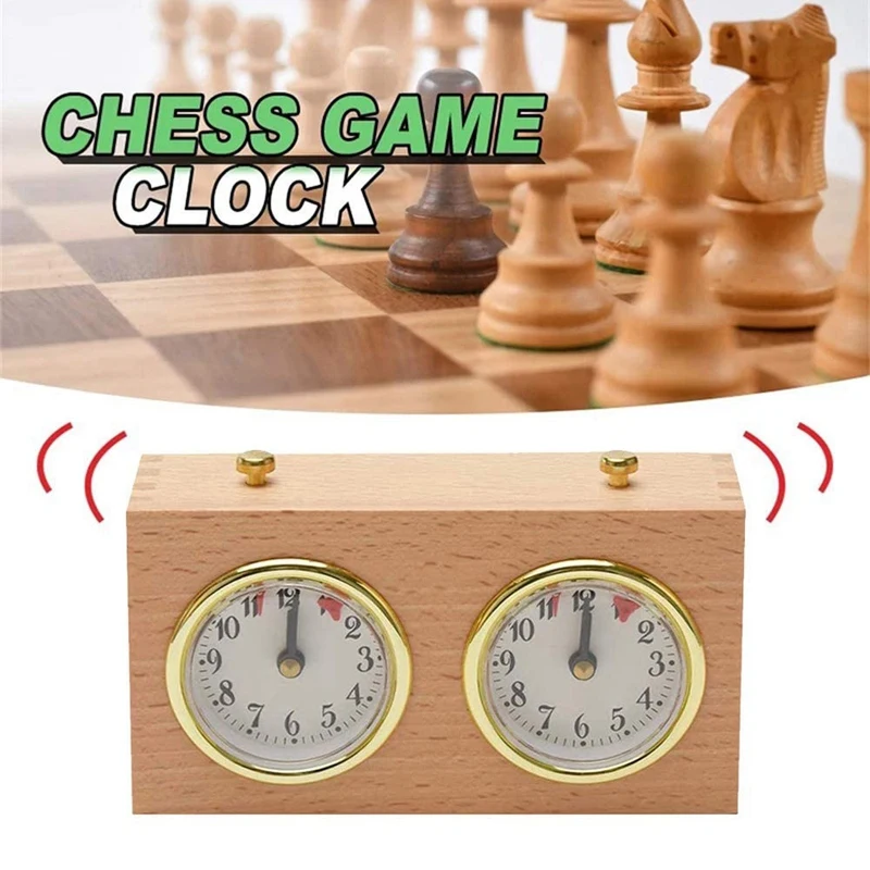 Wooden Chess Timer Tournament Competition Game Clock Gift Wind-Up Mechanical Accessories For Board Games | Дом и сад