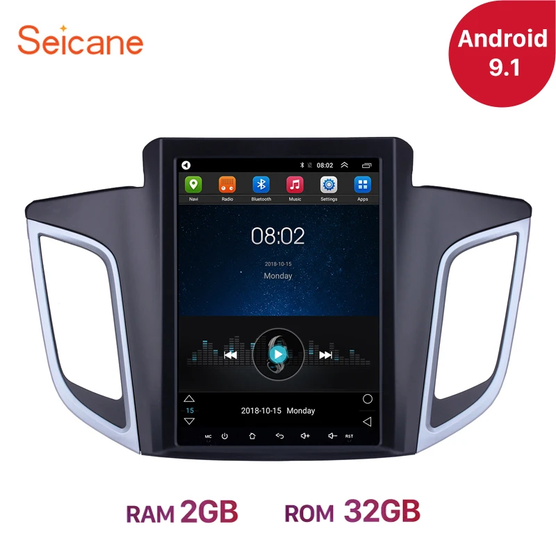 Seicane 9,7 дюймов Android 9,1 Автомобильный gps Радио Навигация мультимедийный плеер для hyundai IX25 поддержка OBD2 камера заднего вида