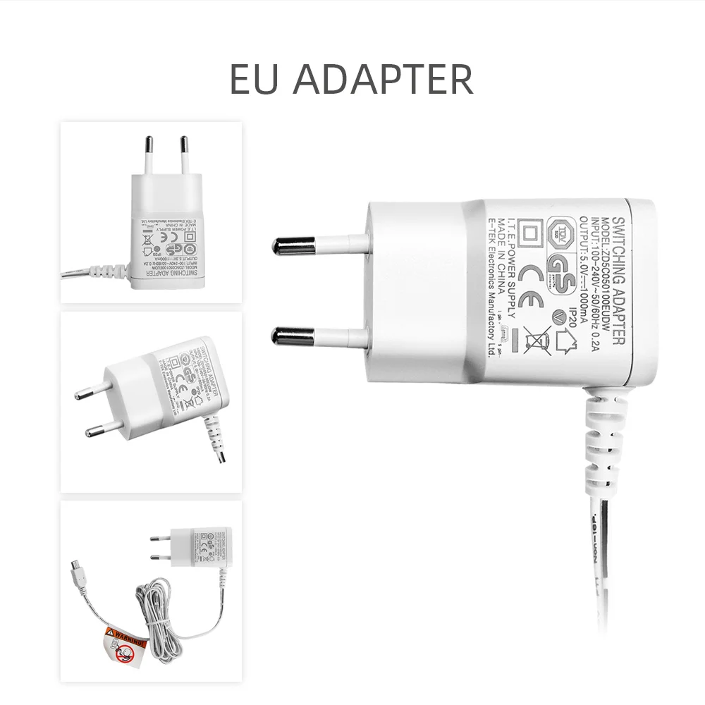 DC 5V 1000mA 100-240V 50/60HZ Мощность адаптер Зарядное устройство для Видеоняни и радионяни VB601/VB602/VB603/VB605/VB607