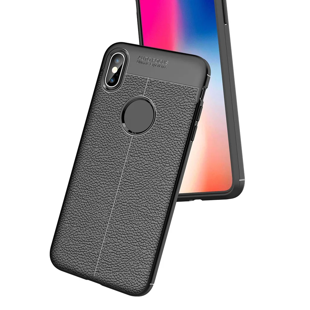 Чехол для телефона KISSCASE Litchi с узором iPhone XR XS MAX X 7 8 однотонные мягкие чехлы 6 6S Plus