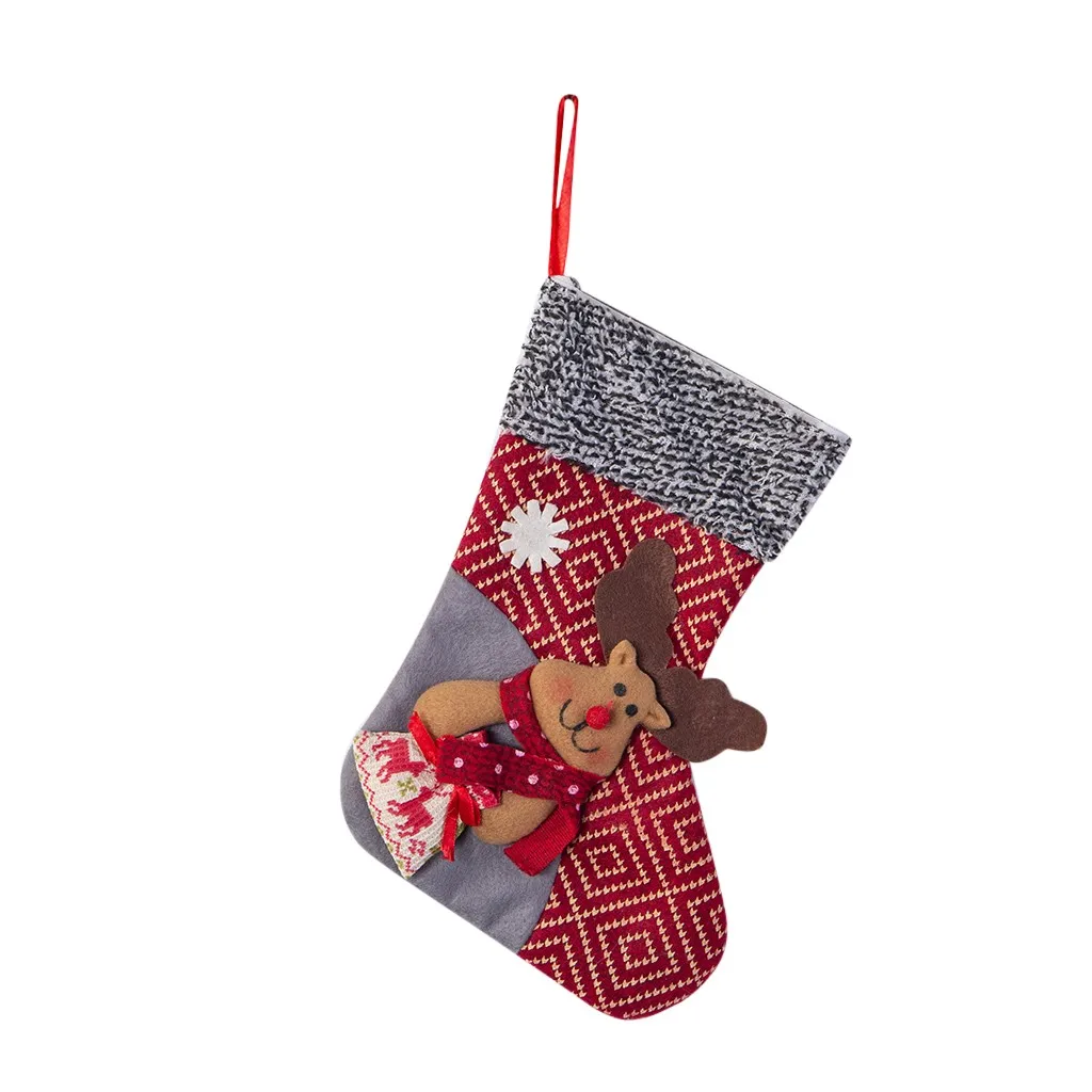 1 шт в виде рождественских чулков висящая Рождественская елка украшения новый