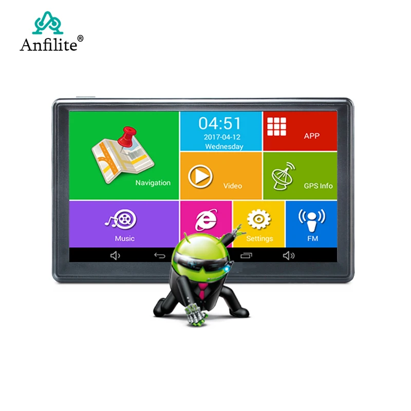 7" Anfilite 7 дюймов 800*480 512 М 16 ГБ Автомобильный gps навигатор Android 4.4.2 wifi MT8127A 1,35 ГГц грузовик gps навигатор - Размер экрана, дюймов: 7"