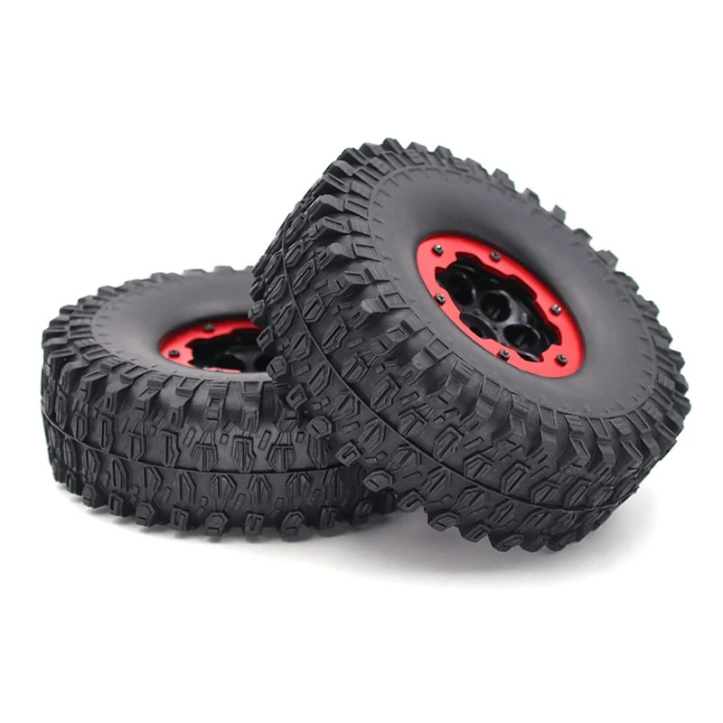 

4PCS 1.9 Inch Beadlock Wheel Hub Clip 120 MM Tire Set for 1/10 RC Crawler Climbing Car SCX10 TRX4 Axial 90046