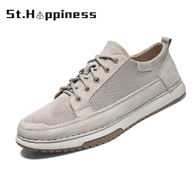 

2021 New Men's Flat Casual Shoes Soft Leather Men's Shoes Comfortable Loafers Breathable Moccasins Quality Office Leisure Shoes