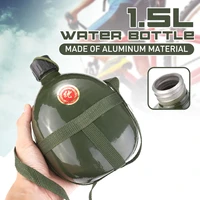 new 1 5l aluminum bicycle cycling military water bottle sport cup outdoor hiking camping sport water cup military canteen