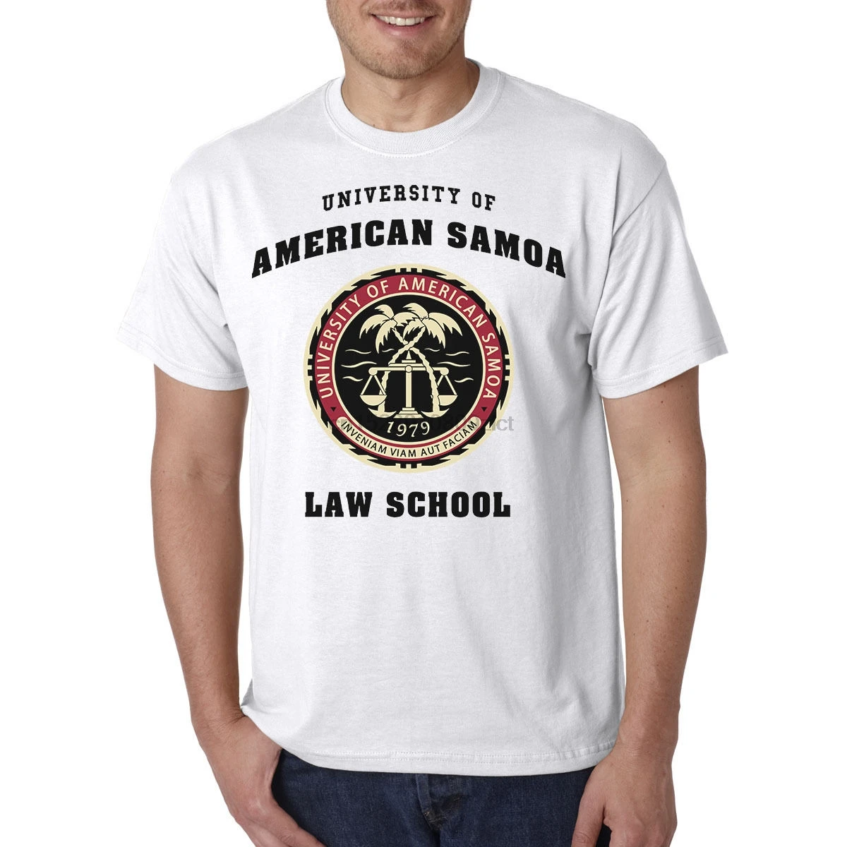 100% хлопковая Футболка с принтом университета Американского Самоа права школа