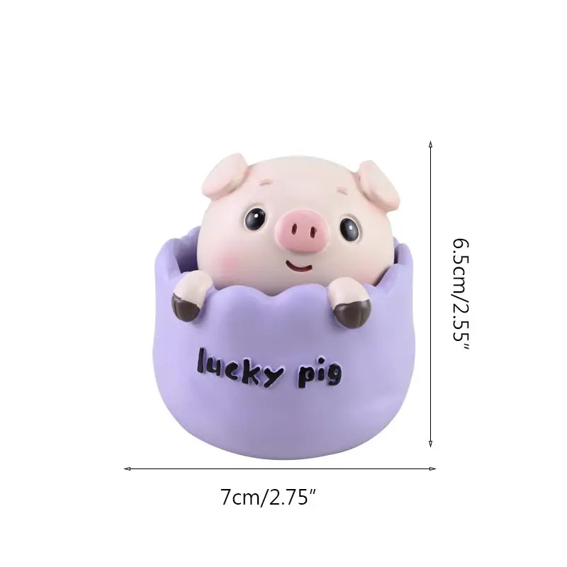 

Creative Decoration Cute Pig Shake Head Resin Decoration Creative Home Ornament Gift Figurines Miniature