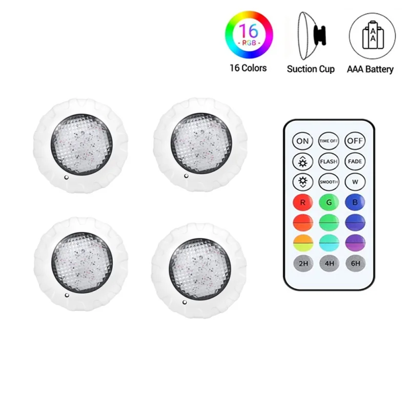 Подводная светодиодная лампа водонепроницаемый разноцветный светильник для