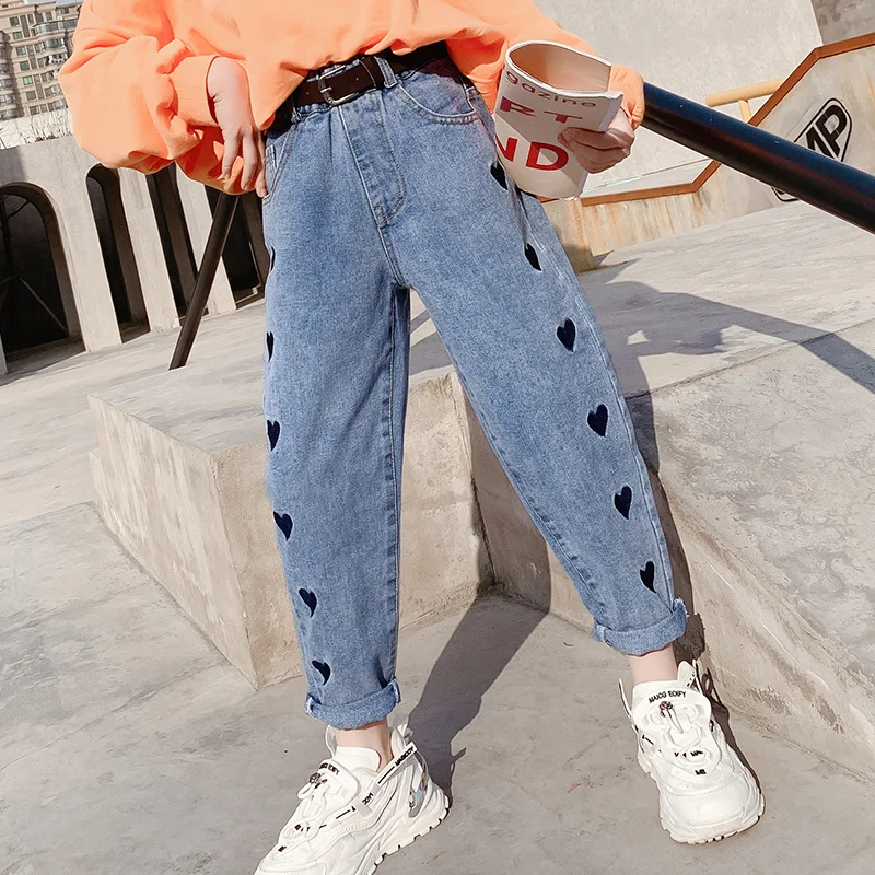

Jeans For Girls Clothes Kids Cowboy Sports Pants Children Denim Trousers Clothing Girl Bottoms For 4 5 6 7 8 9 10 11 12 Years