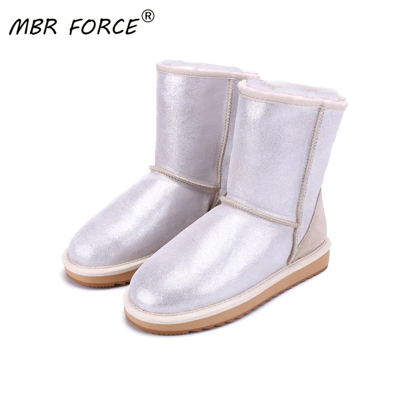 MBR FORCE/зимние сапоги для женщин 2020 натуральная телячья кожа замша до середины икры