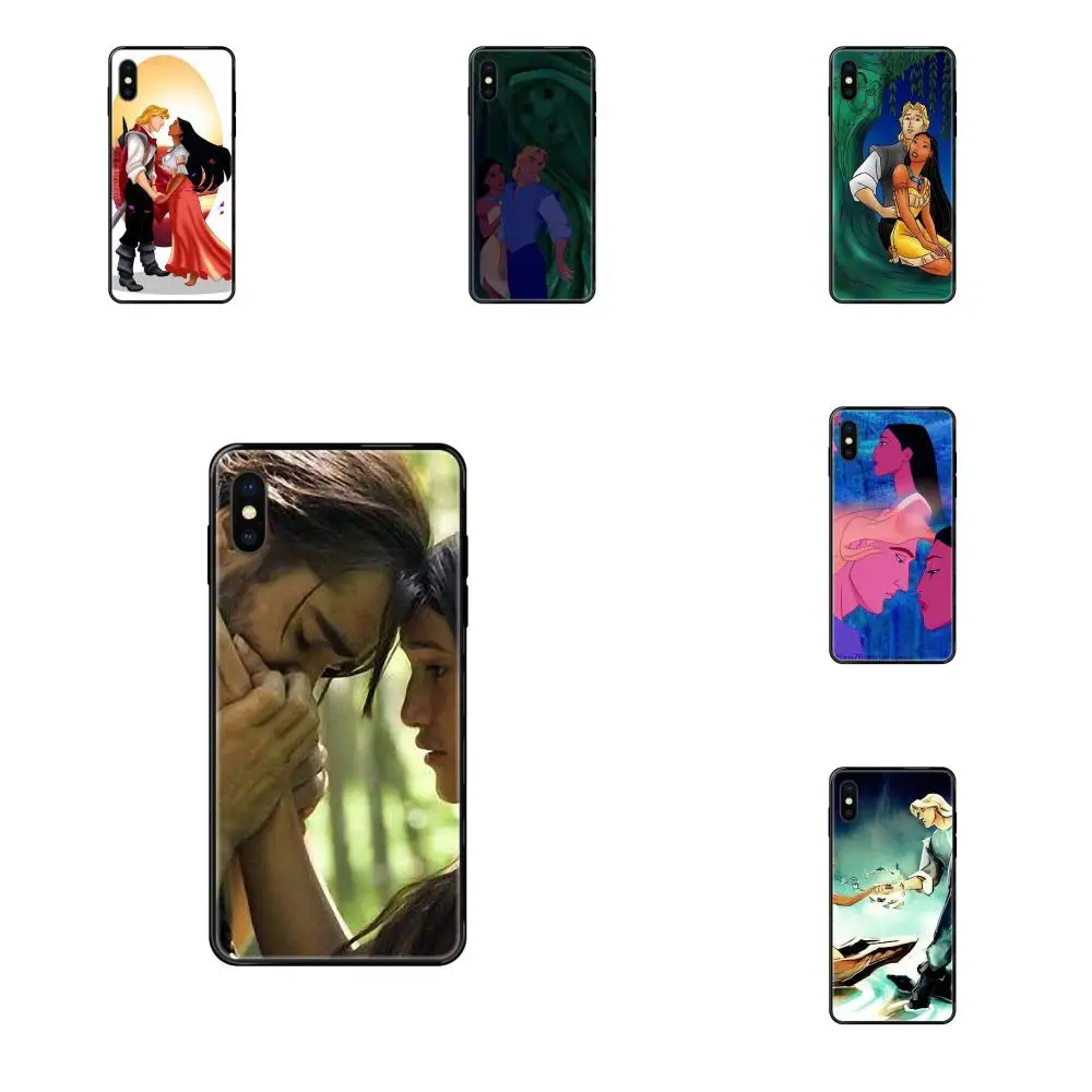 Мягкий ТПУ чехол для телефона капитан Джон Смит и Pocahontas iPhone 11 12 Pro 5 5S SE 5C 6 6S 7 8 X XR XS