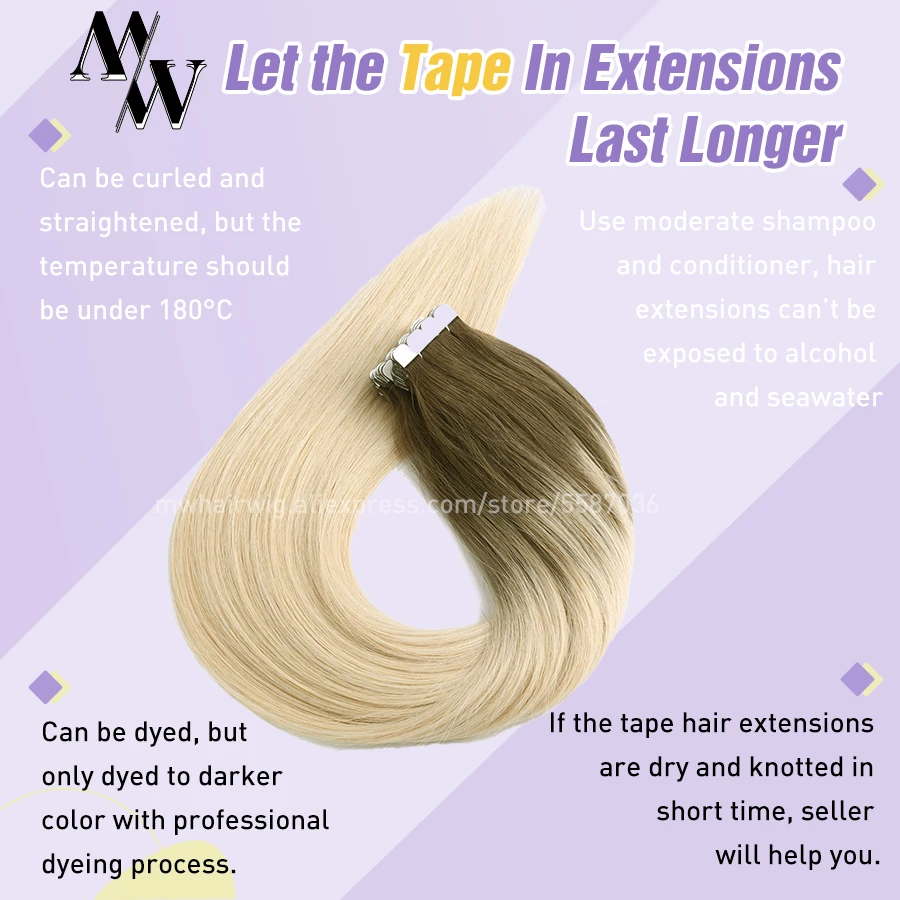 МВт Омбре цвет 100% натуральные человеческие волосы балаяж мини лента в машине для наращивания волос Remy кожа утка клейкие волосы 12 "/16"/20 "/24" от AliExpress WW