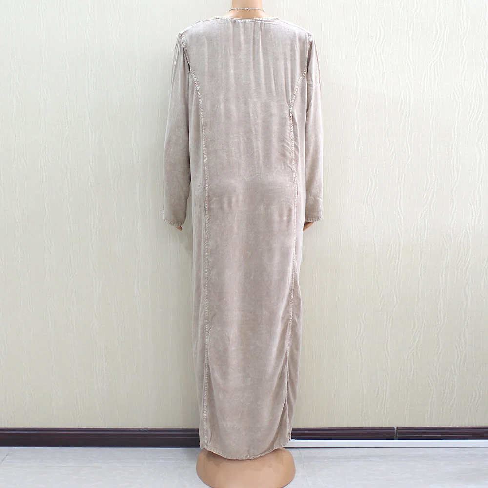 Африканские Дашики с блестками вышивкой аппликацией длинным рукавом и круглым