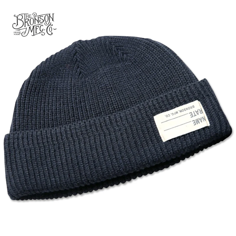 Bronson USN Watch Cap WW2 Cold Caps 80% Wool Winter Warm Thick Knitted Hat Military Outdoor Vintage Fashion Hats images - 6