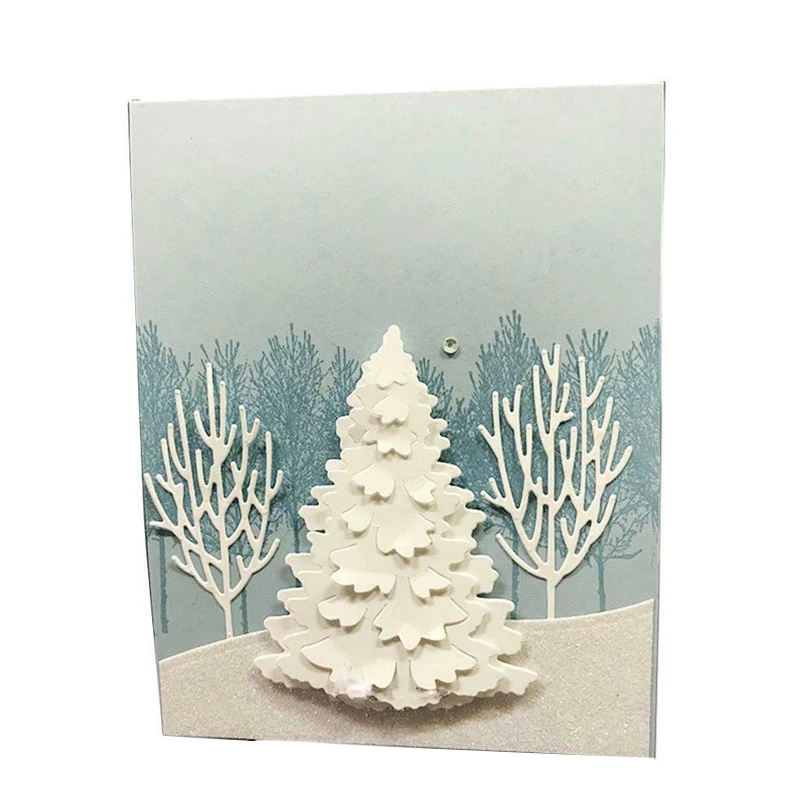 DIY рождественская елка металлические режущие штампы Трафаретный Скрапбукинг