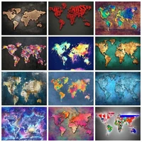 5d diy diamond painting world map cross stitch full square drill diamond embroidery coloful mosaic painting home wall decoration