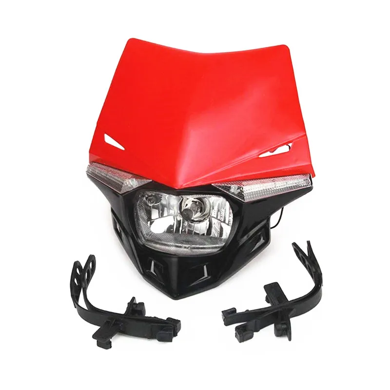 

12V 35W мотоцикла Dirt Pit Bike Универсальные фары головного света фар двойной Спорт велосипед, способный преодолевать Броды для Honda Kawasaki KTN